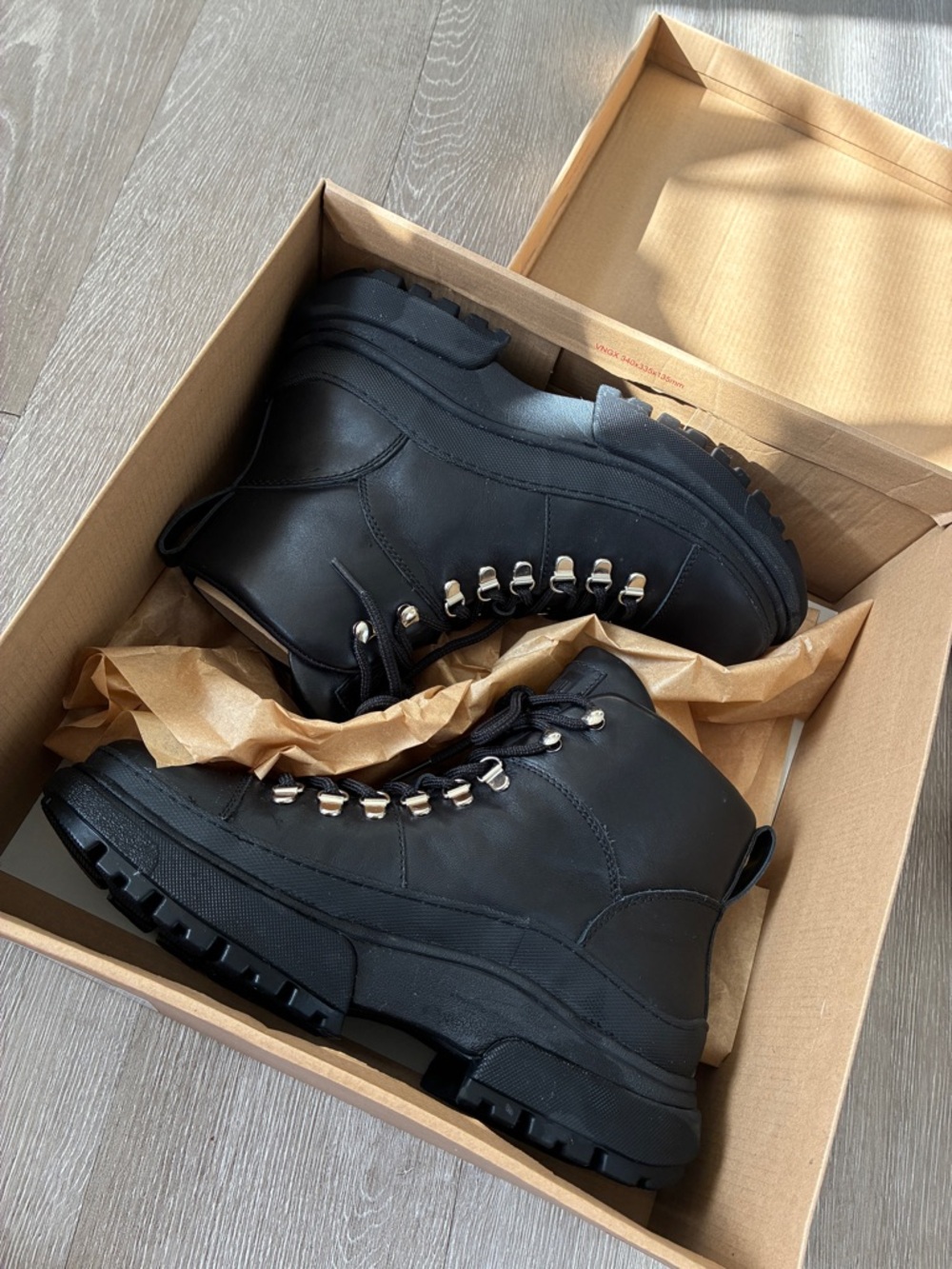 Fitflop hiker leather lace up black boots gorpcore heavy duty size 10 - Picture 7 of 10